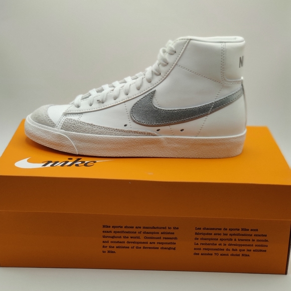 nike blazer mid womens silver